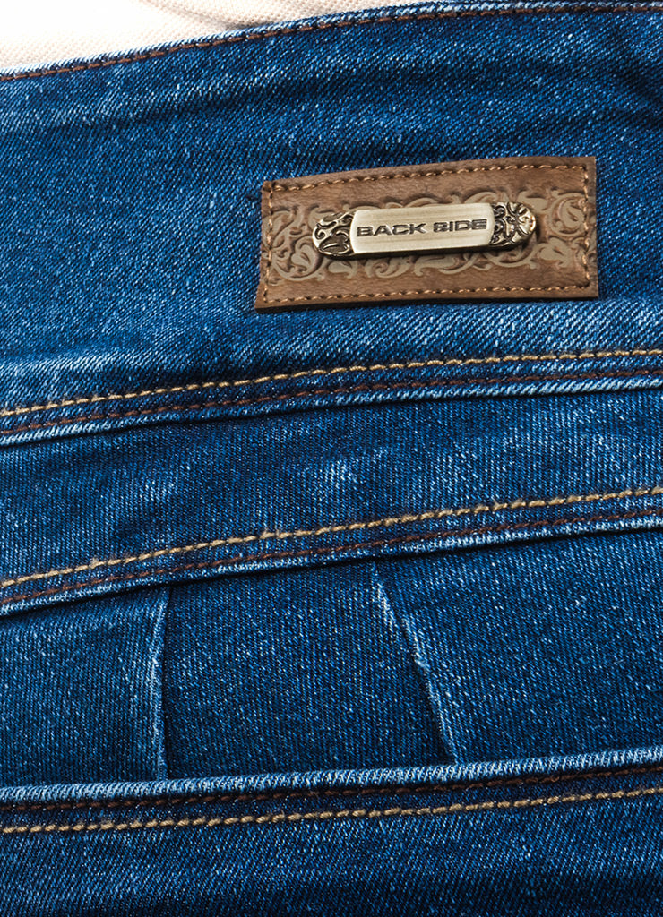 0581-2 Jean Skinny Tm Mujer Con Bolsillos Azul Oscuro