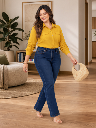 Jean mujer Bota Recta 0728-2