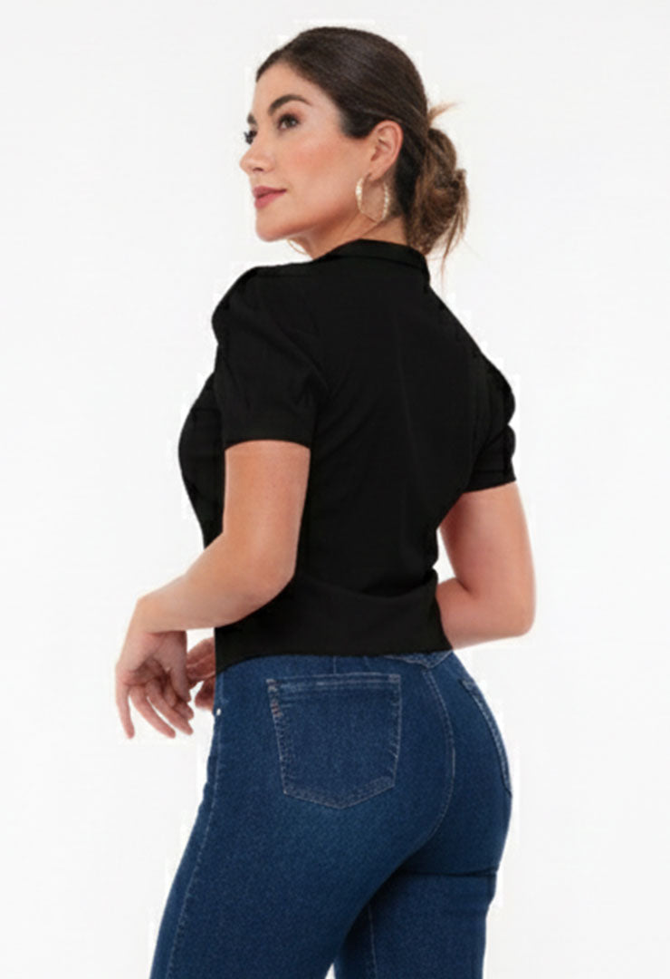 2307-1 Blusa Mujer Chaliz Viscosa manga corta