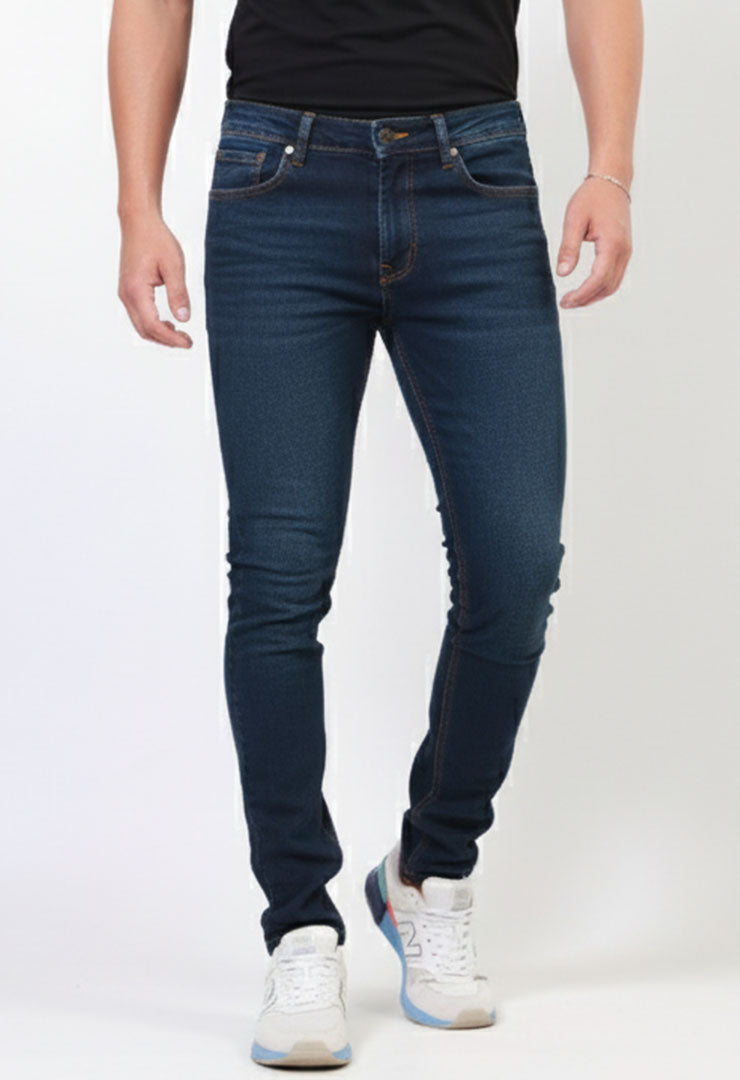 Jean slimfit para hombre ajustado azul oscuro - 6808
