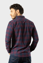 7665- Camisa Hombre Napoly Slim Azul