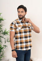 7695 Camisa Hombre Soy Cuadros M/C