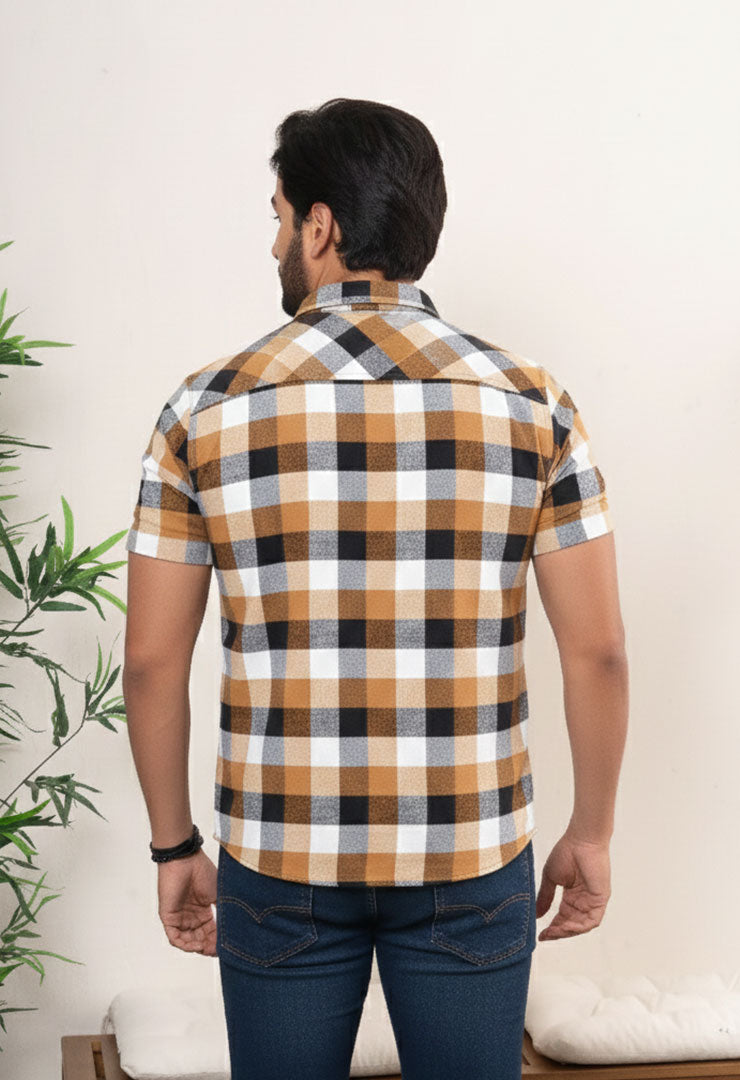 7695 Camisa Hombre Soy Cuadros M/C