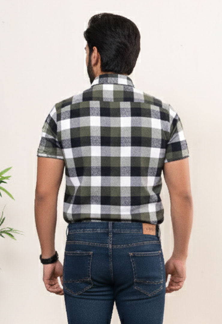 7695 Camisa Hombre Soy Cuadros M/C