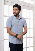 7707 Camisa Hombre Uniklo Rayas manga corta