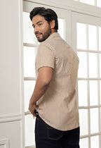 7707 Camisa Hombre Uniklo Rayas manga corta