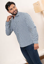 7708- Camisa Hombre a Cuadros manga larga