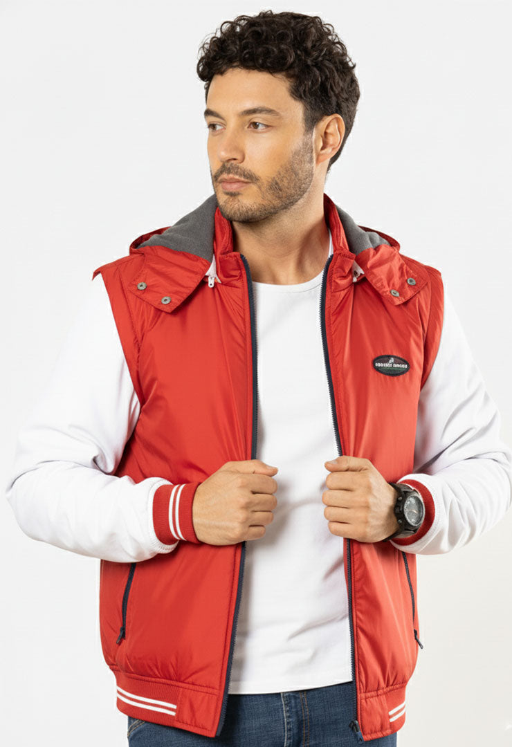 Chaqueta Hombre Beisbolera Manga Convertible R.