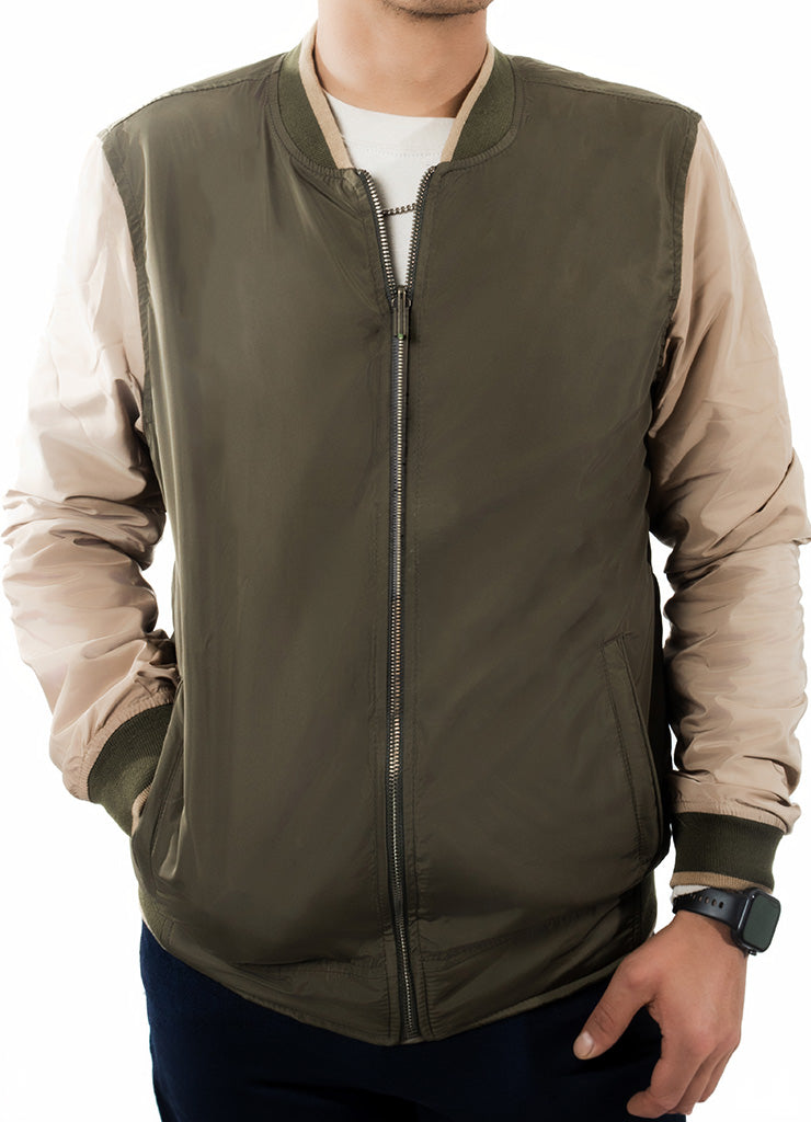 8588 Chaqueta Hombre Diesel Doble Faz verde-verde Ocre