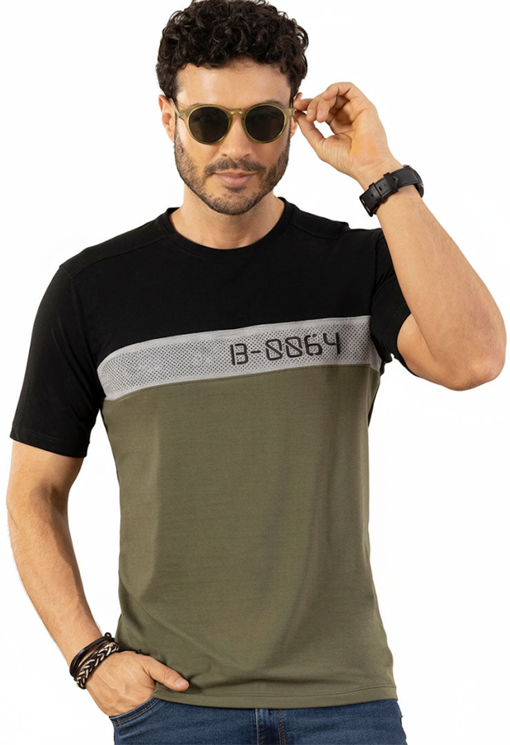 Camiseta Estampada Hombre Genta Azul 9472