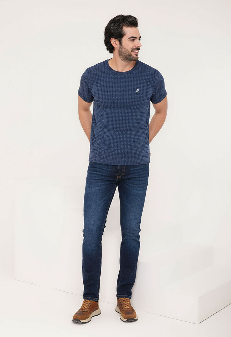 Camiseta Tela galleta Azul - 9511