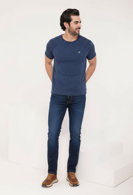 Camiseta Tela galleta Azul - 9511