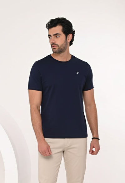 9513 - Camiseta Basica Hombre Licra Cold Azul