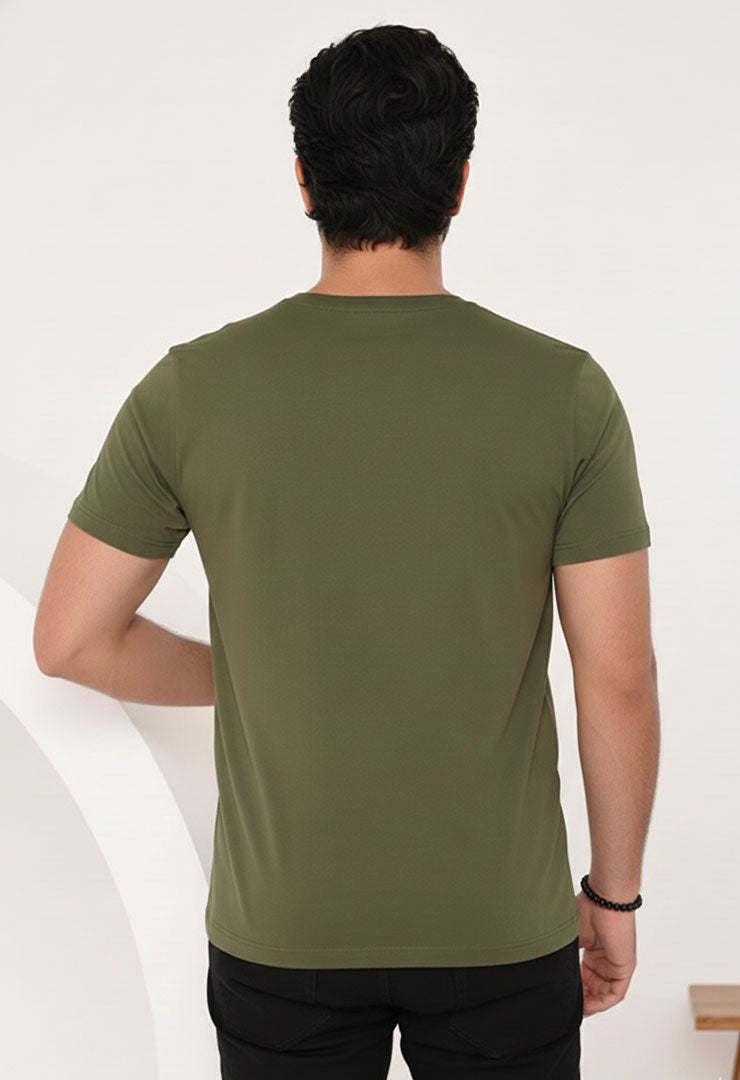 9513 - Camiseta Basica Hombre Licra Cold Verde