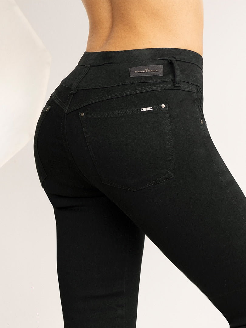 Jean Mujer Skinny con Bolsillo Negro