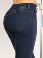 Jean Campana Tm Mujer Sin Bolsillos Azul Oscuro