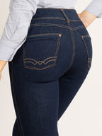 Jean Skinny Tm Mujer Con Bolsillos Sin Faja Azul Oscuro