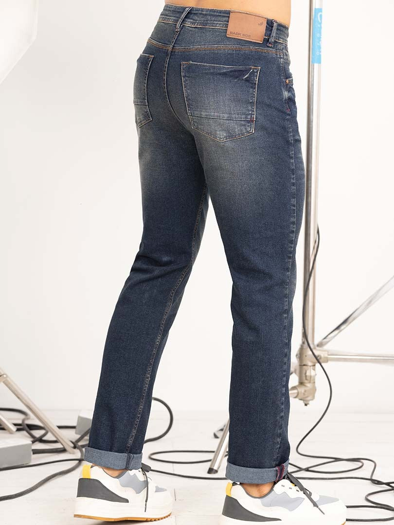 Jean Hombre Slim Denim Push Azul
