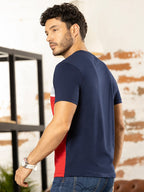 Camiseta Estampada Hombre Genta Azul 9472