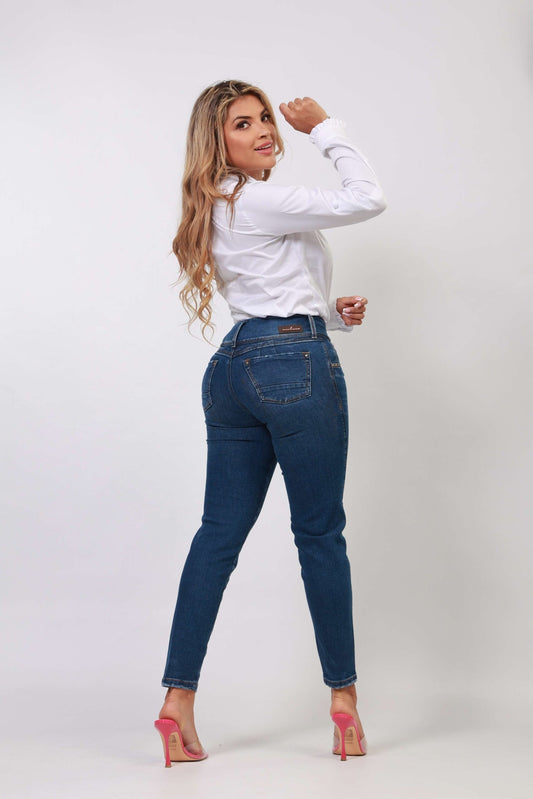 Jean licrado con bolsillos Skinny