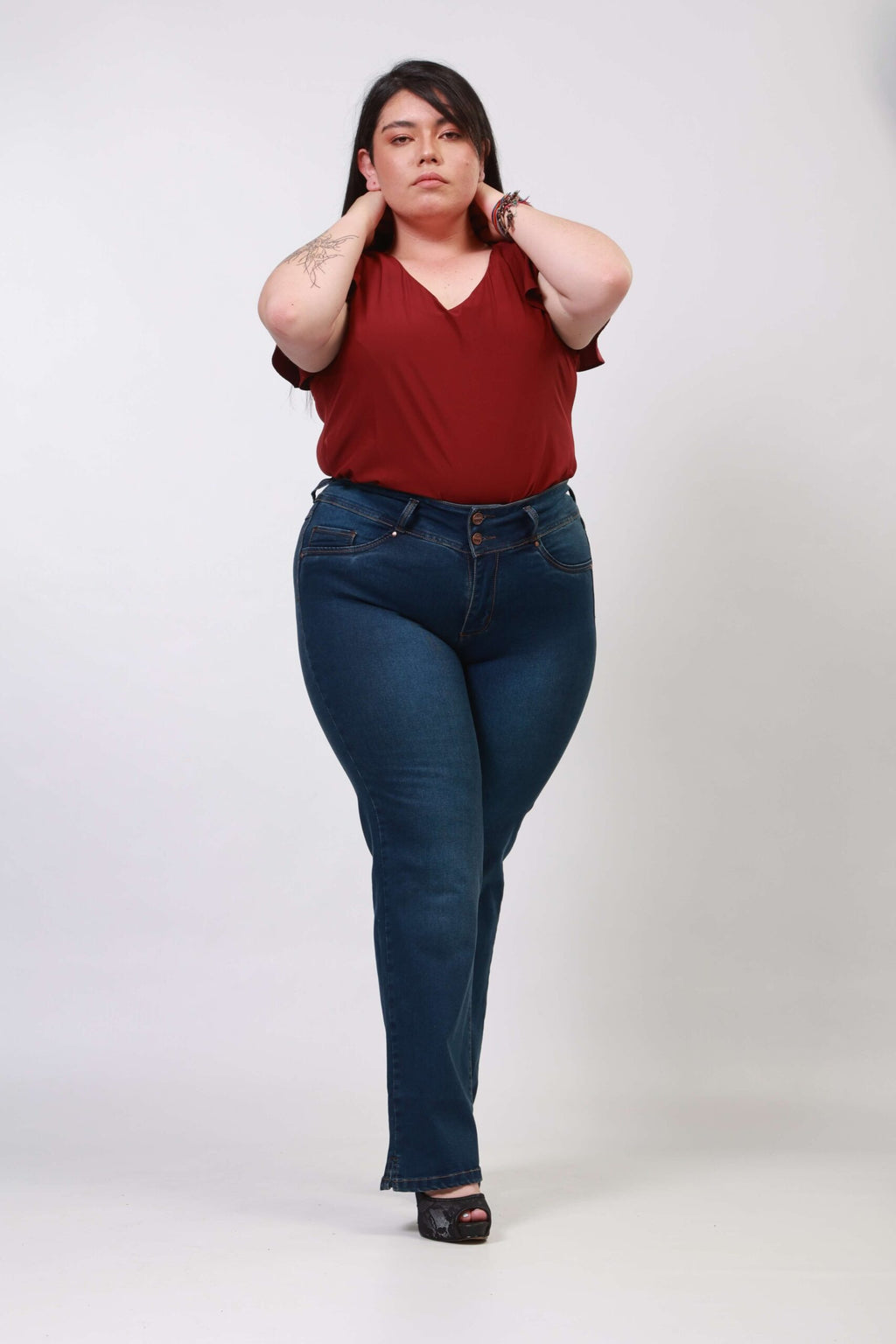 Jean talla especial recto sin bolsillo