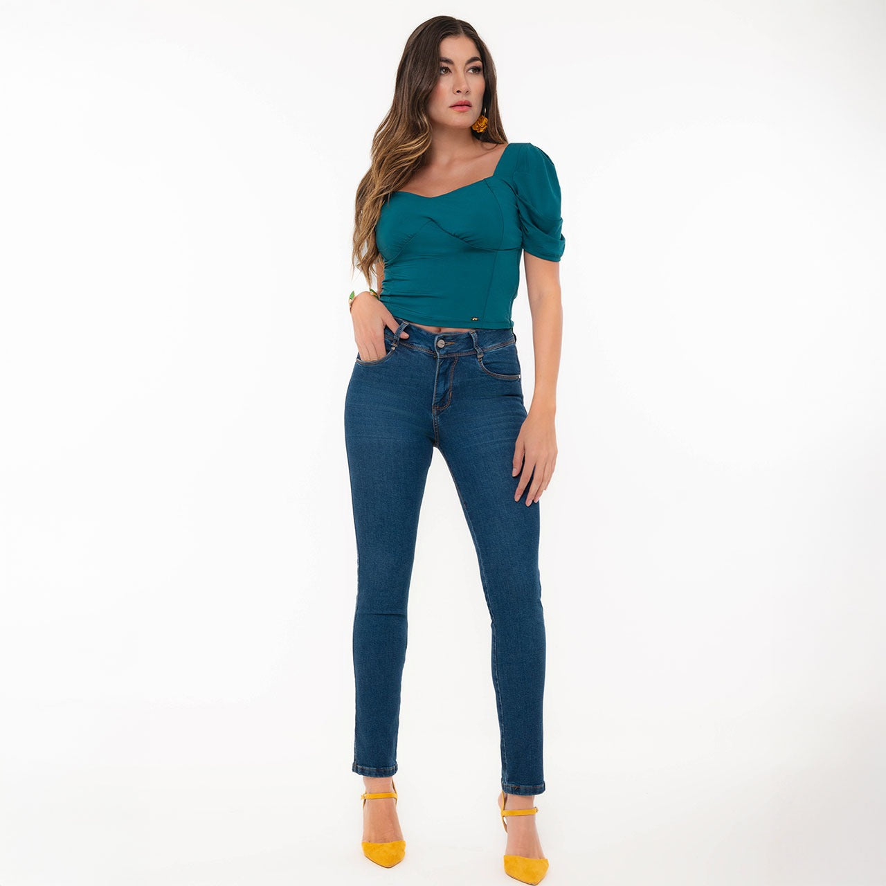 Jean Mujer Skinny Unicolor-Kelia