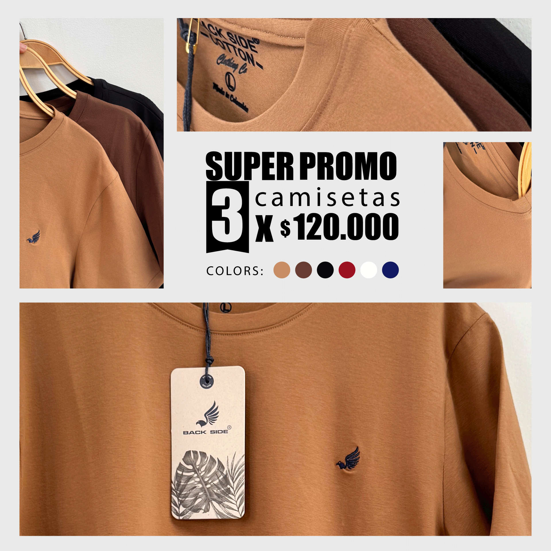 3 camisas X $120.000