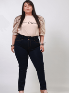 Jean mujer tiro alto con bolsillo