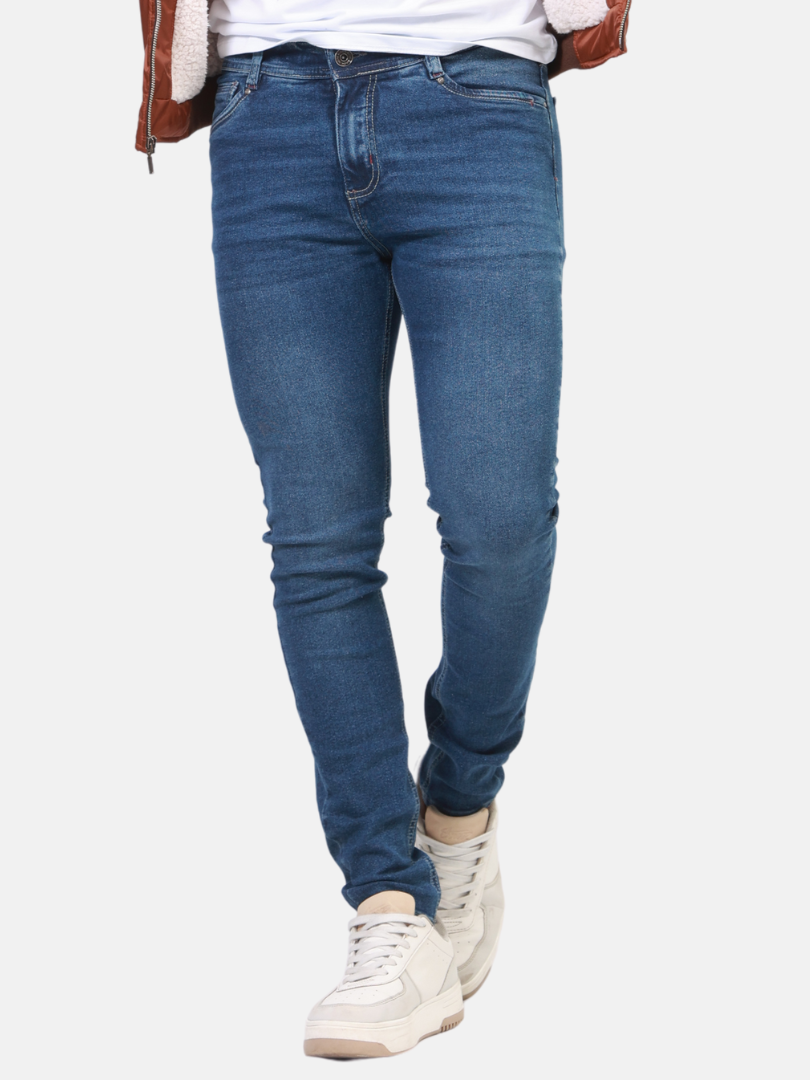 6806 / Jean slimfit para hombre ajustado azul medio