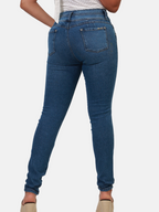 Jean Skinny azul claro con bolsillos tiro medio dama