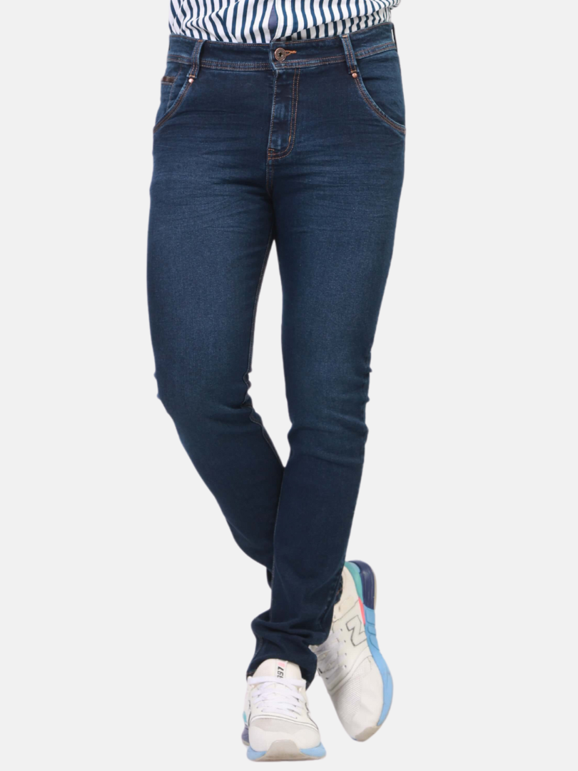 Jean slimfit para hombre ajustado azul oscuro - 6808