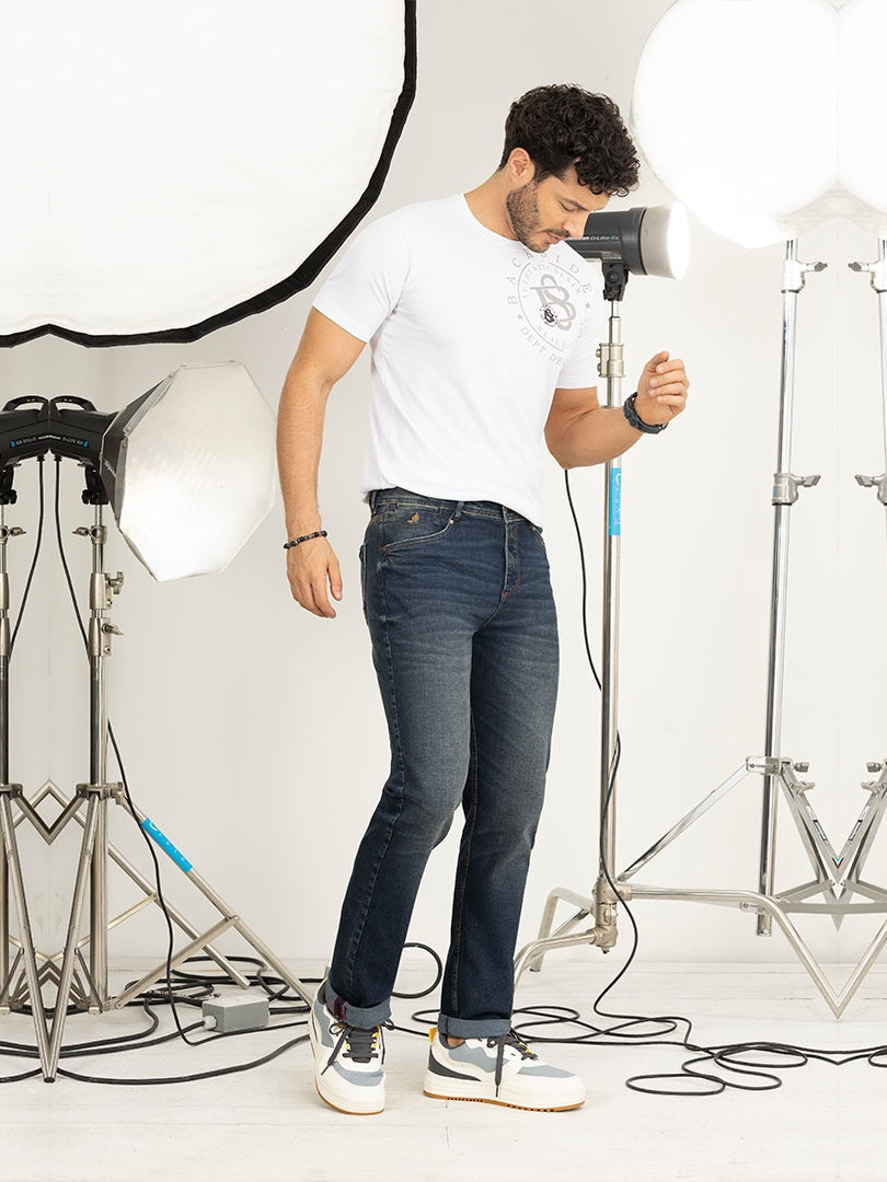 Jean Hombre Slim Denim Push Azul