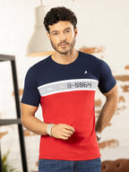Camiseta Estampada Hombre Genta Azul 9472