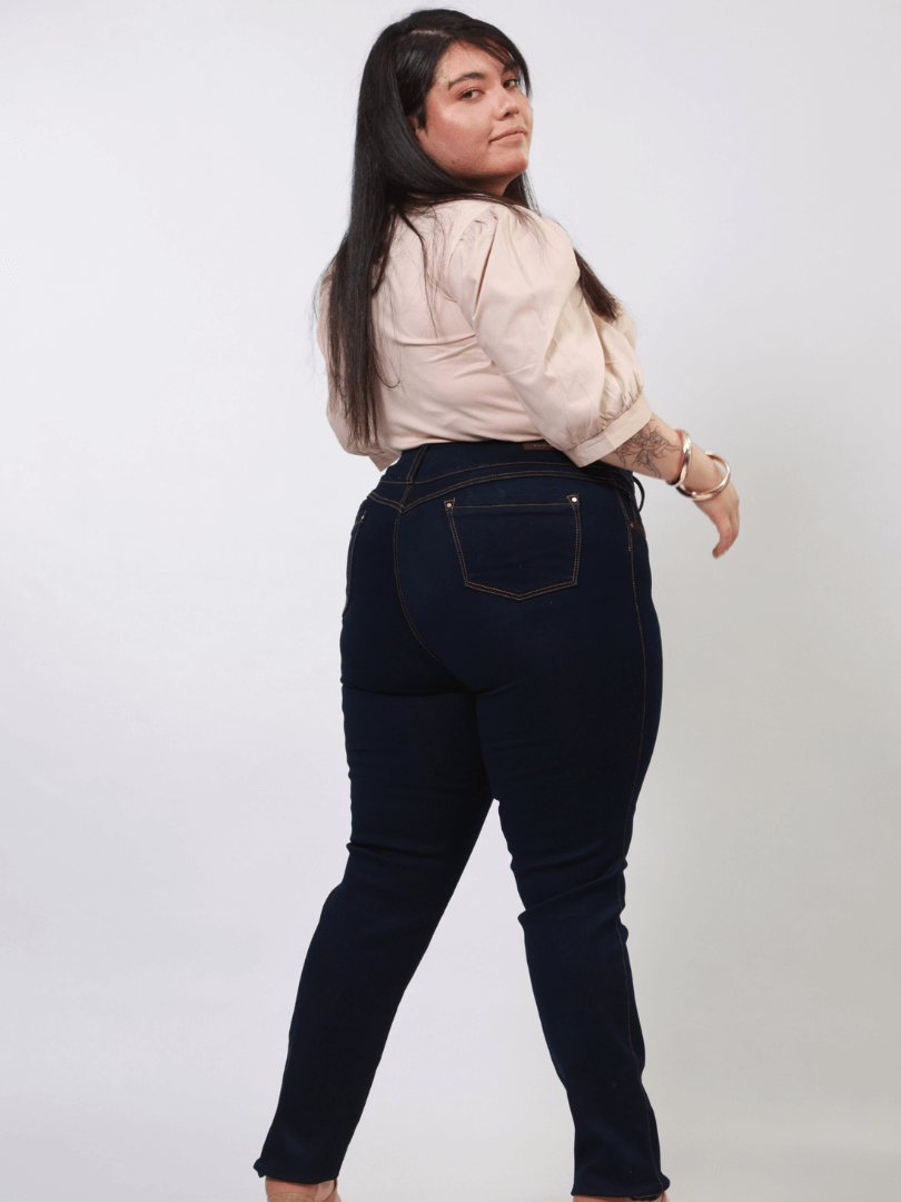 Jean mujer tiro alto con bolsillo