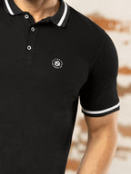 Camiseta Polo Hombre Pique4 Negro